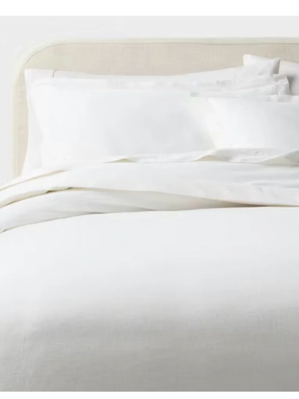 Threshold Textured Cotton Slub White Duvet Cover Set-King